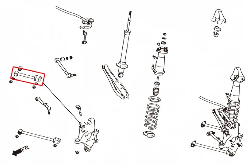 Hardrace REAR UPPER ARM ADJUSTABLE LEXUS, TOYOTA (0013293)