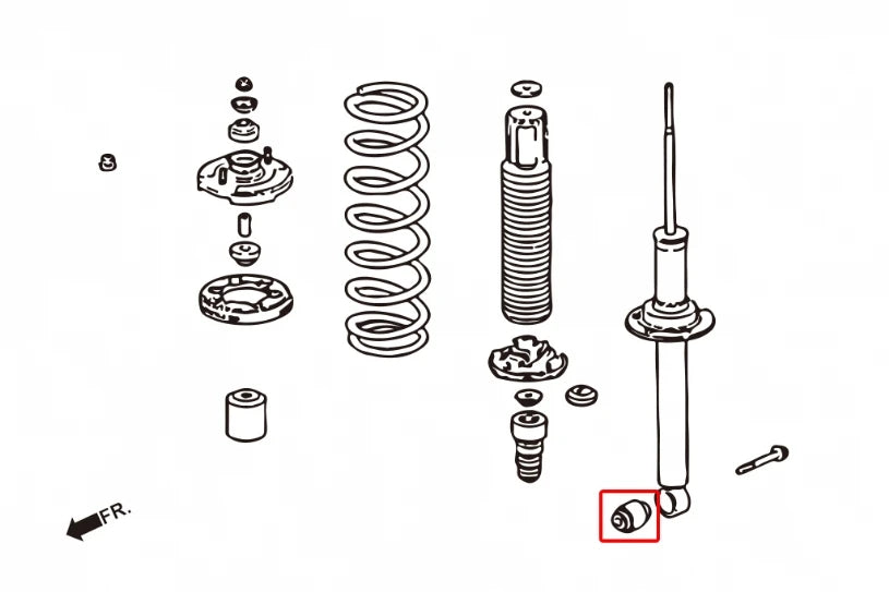Hardrace REAR SHOCK BUSHING HONDA ACCORD (0013455)