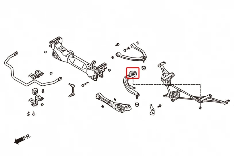 Hardrace FRONT TENSION ROD BUSHING INFINITI G SERIES, NISSAN SKYLINE, Z-SERIES (0013482)