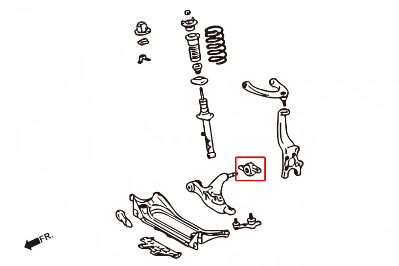 Hardrace FRONT LOWER CONTROL ARM BUSHING LEXUS, TOYOTA (0013845)