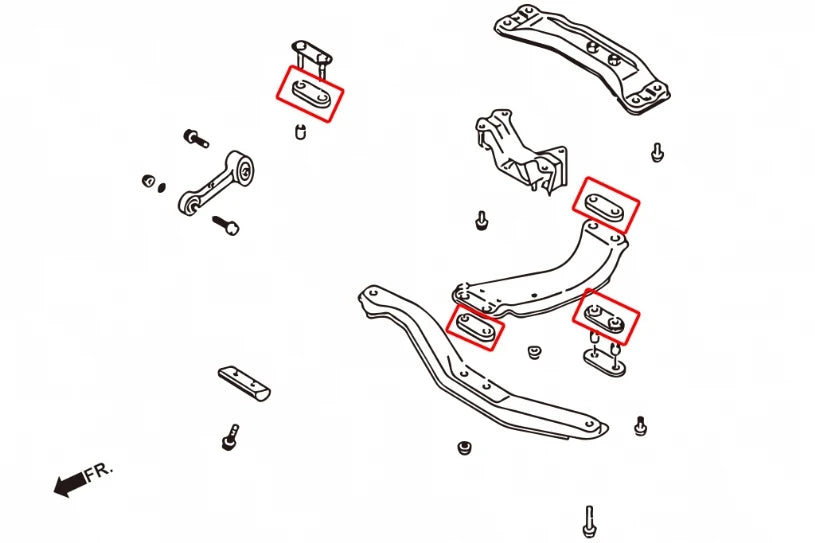 Hardrace TRANSMISSION CROSSMEMBER BUSH - SUBARU - FITS MULTIPLE MODELS (0013881)