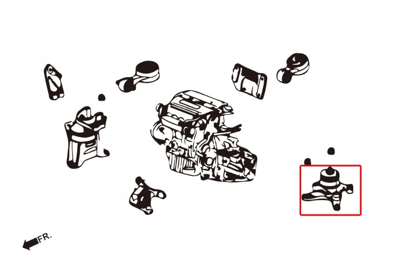 Hardrace LEFT ENGINE MOUNT HONDA CIVIC (0013953)