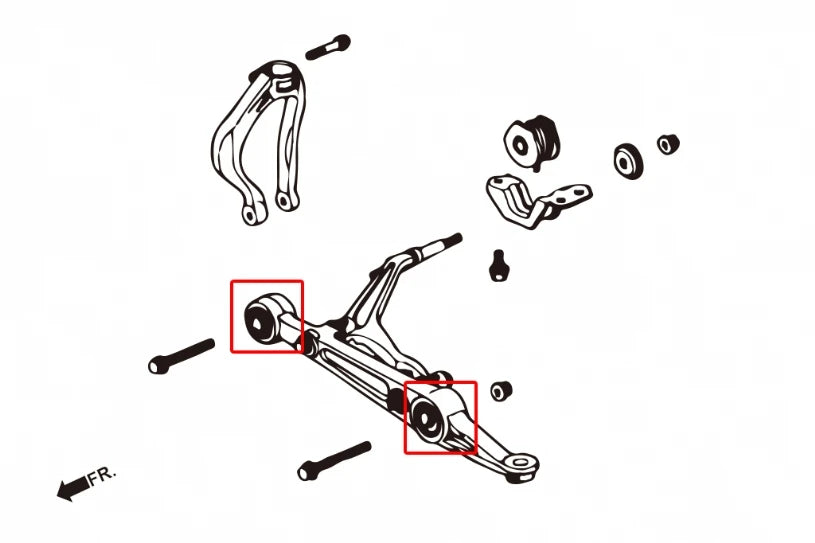 Hardrace FRONT LOWER ARM BUSH - HONDA CIVIC 6TH (0014022)