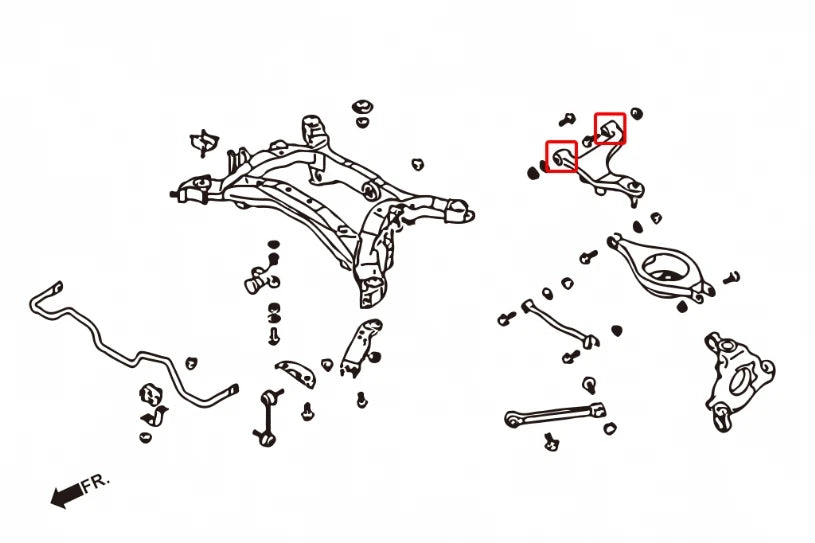 Hardrace REAR UPPER ARM BUSHING INFINITI G SERIES, M SERIES, NISSAN SKYLINE, Z-SERIES (0014118)