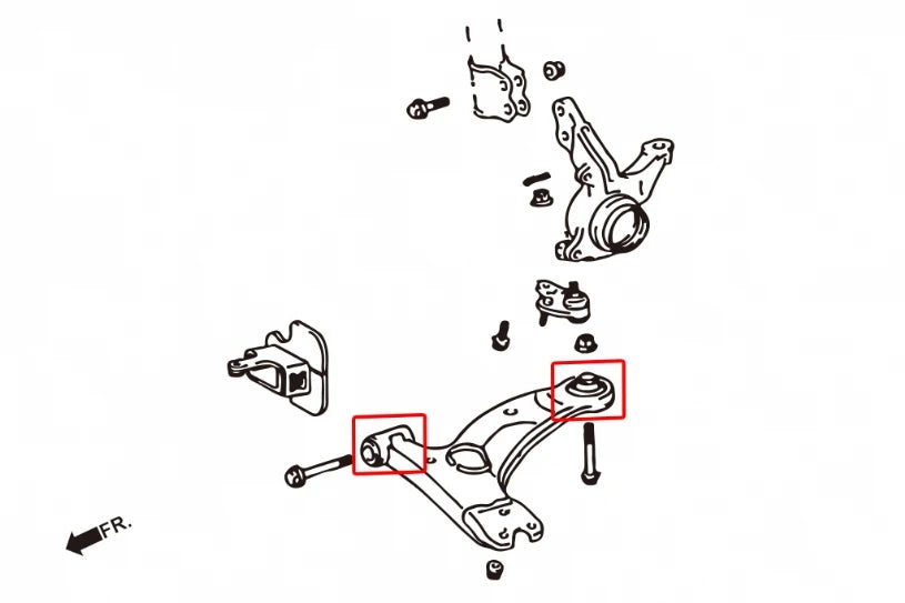 Hardrace FRONT LOWER ARM BUSHING TOYOTA COROLLA/ALTIS/AURIS, WISH (0014187)