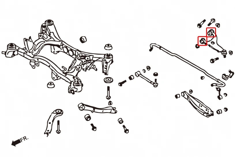 Hardrace REAR UPPER ARM BUSHING SCION, SUBARU, TOYOTA (0014643)
