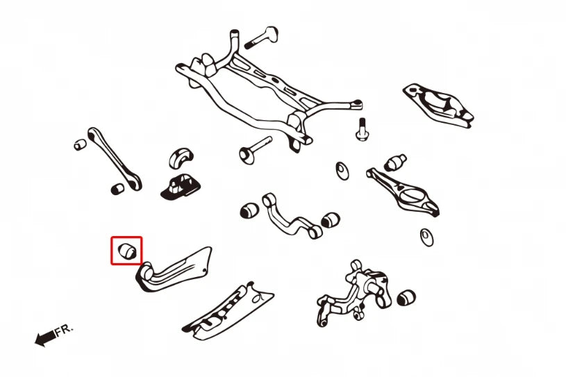 Hardrace REAR TRAILING ARM BUSHING AUDI, SEAT, SKODA, VOLKSWAGEN (0014658)