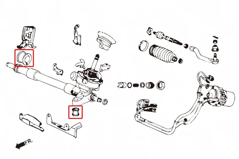 Hardrace STEERING RACK BUSH REINFORCED - HONDA CIVIC 8TH (0022169)