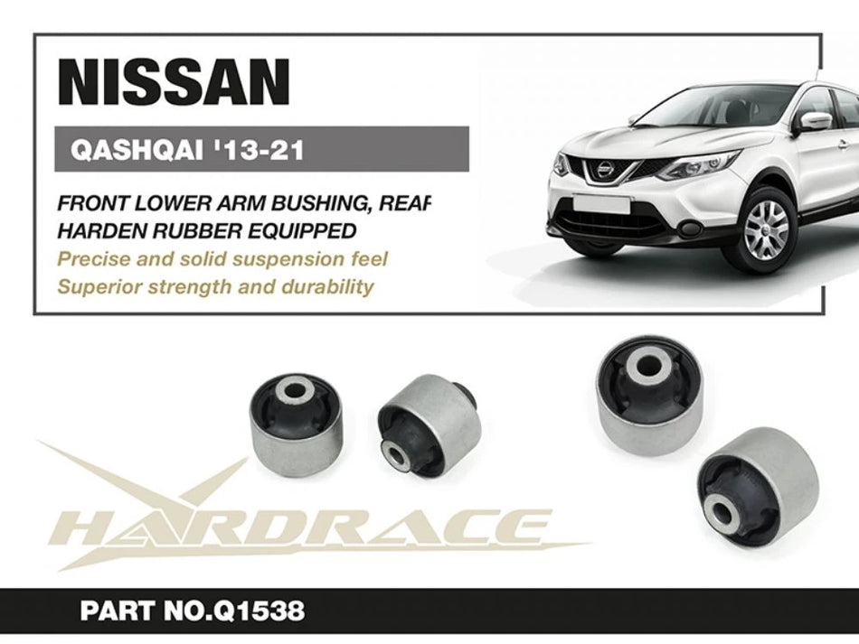 Hardrace NISSAN QASHQAI 13-21 FRONT LOWER ARM BUSHING REAR RUBBER 2PC (0026804)