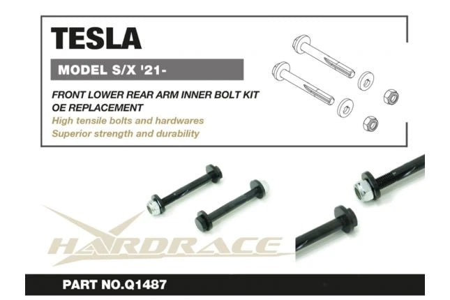 Hardrace Q1487 FRONT LOWER REAR ARM CAM BOLT TESLA MODEL X / S (0028291)