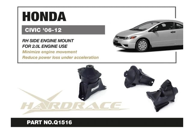 Hardrace Q1516 HONDA CIVIC 2.0L/TYPE-R FD2 - ENGINE MOUNT RIGHT HAND 1PCS/SET (0028300)