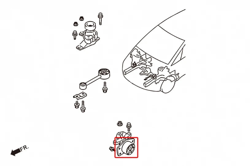 Hardrace REINFORCED ENGINE MOUNT MITSUBISHI COLT, COLT PLUS (0030155)