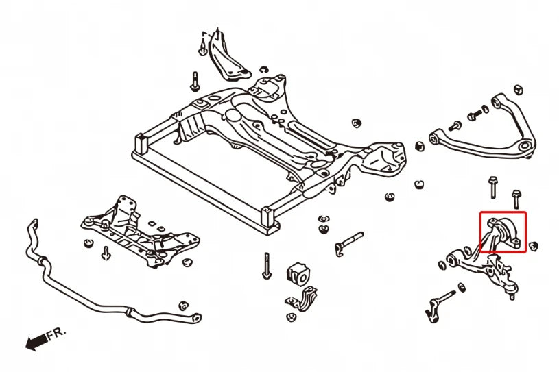 Hardrace FRONT LOWER ARM COMPLIANCE BUSH INFINITI G SERIES, M SERIES, NISSAN SKYLINE, Z-SERIES (0030203)