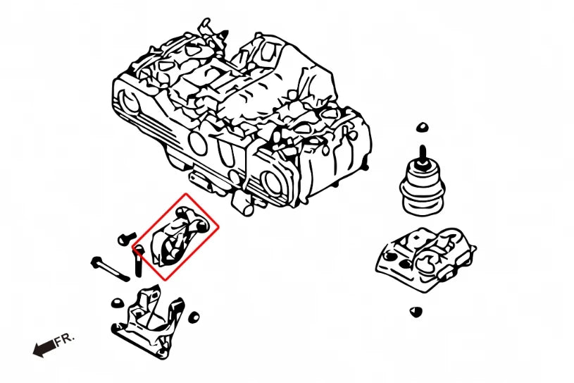 Hardrace FRONT ENGINE MOUNT SUBARU LEGACY/OUTBACK (0030251)