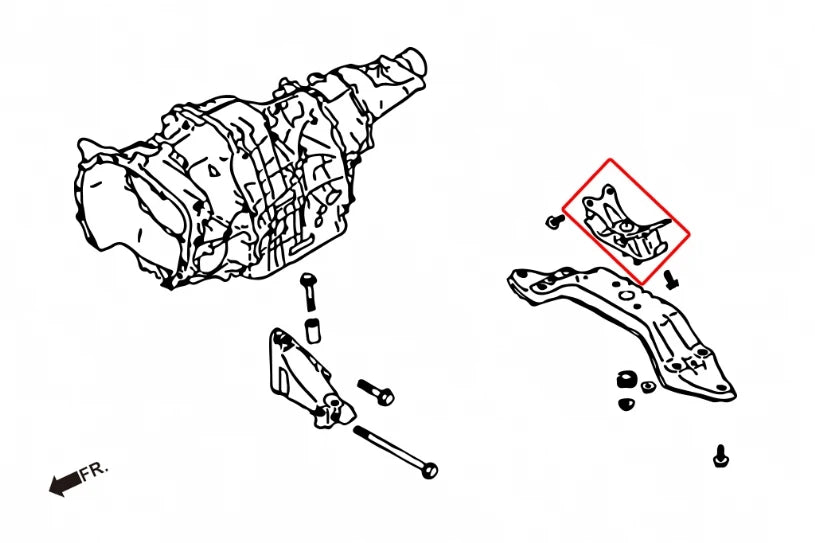 Hardrace TRANSMISSION MOUNT REAR - SUBARU - FITS MULTIPLE MODELS (0030254)