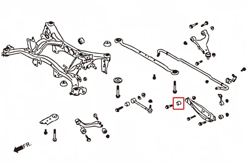 Hardrace REAR LOWER ARM BUSH - SCION, SUBARU, TOYOTA - FITS MULTIPLE MODELS (0030257)