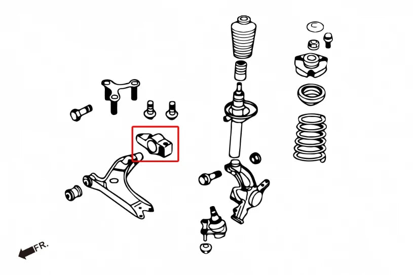 Hardrace FRONT LOWER CONTROL ARM BUSHING AUDI, VOLKSWAGEN (0030361)
