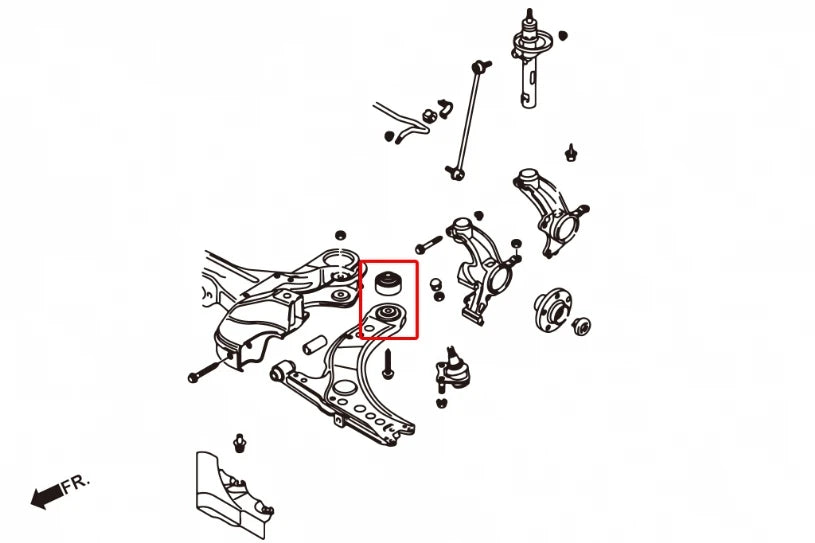 Hardrace FRONT LOWER ARM - REAR BUSHING AUDI, SKODA, VOLKSWAGEN (0031277)