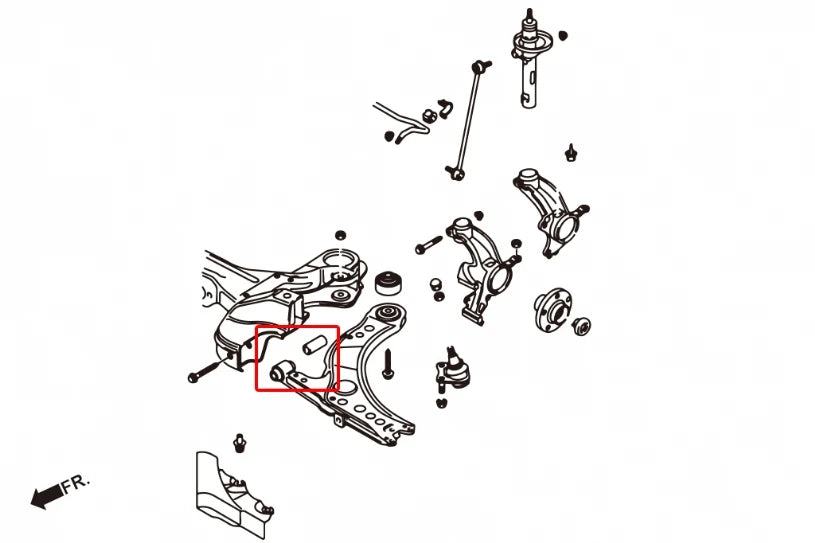 Hardrace FRONT LOWER ARM - FRONT BUSHING AUDI, SKODA, VOLKSWAGEN (0031279)