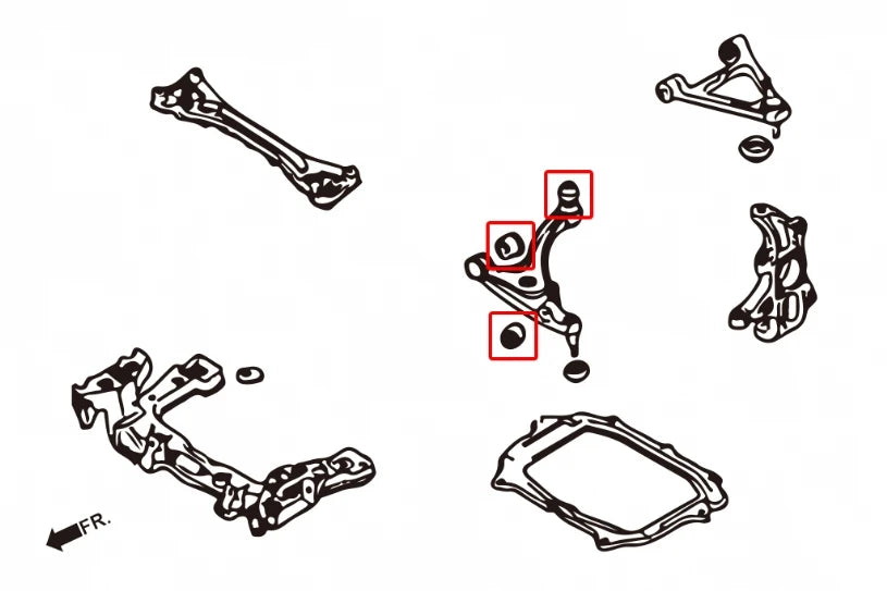 Hardrace FRONT LOWER ARM BUSH KIT MAZDA RX-8 (0031495)