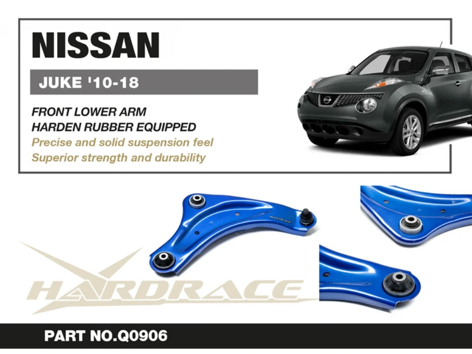Hardrace NISSAN JUKE 10-18 FRONT LOWER ARM (HARDEN RUBBER) 2PCS/SET (0034724)