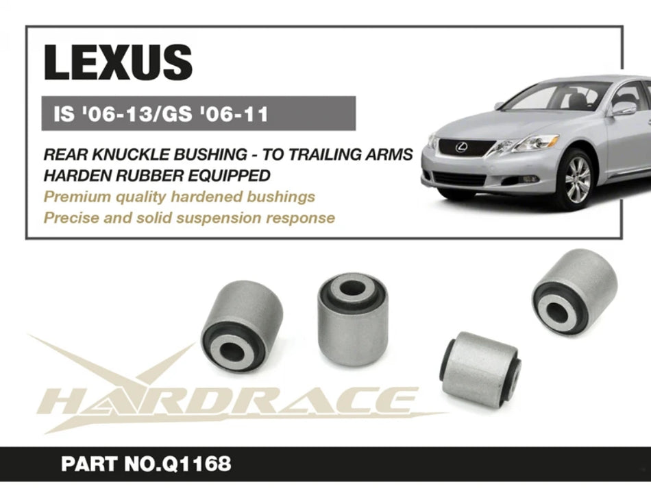 Hardrace LEXUS IS 06-13/GS 06-11 REAR KNUCKLE BUSHING TO TRAILING ARMS HARDEN RUBBER 2PCS (0034913)