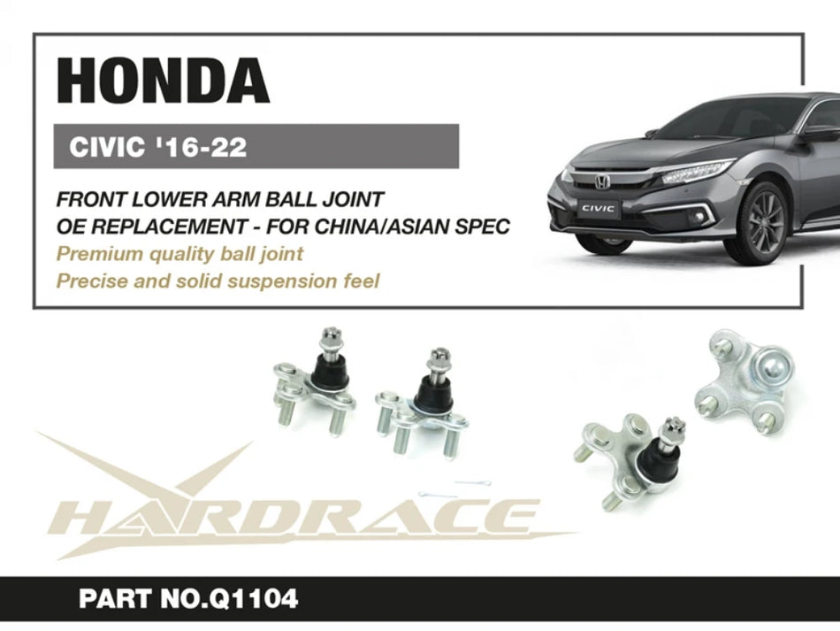 Hardrace HONDA CIVIC FK 16-22 FRONT LOWER BALL JOINT 2PCS/SET OE REPLACEMENT CHINA ONLY (0034921)