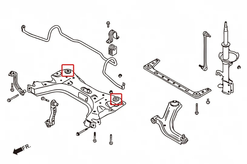Hardrace FRONT CROSS MEMBER BUSH NISSAN CUBE, LIVINA, TIIDA (0050048)