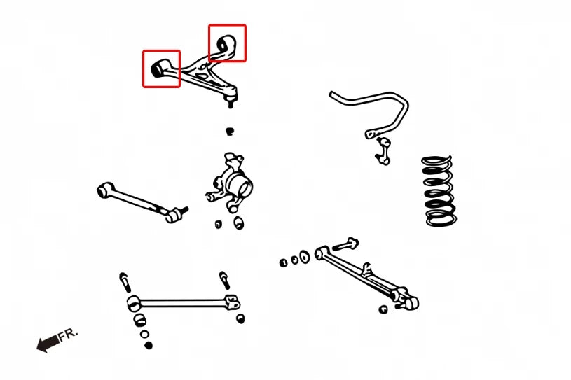 Hardrace REAR UPPER ARM BUSH LEXUS, TOYOTA (0050105)
