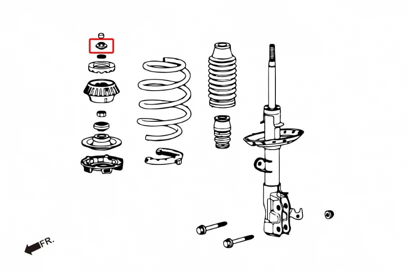 Hardrace FRONT REINFORCED ABSORBER NUT HONDA FIT (0050161)