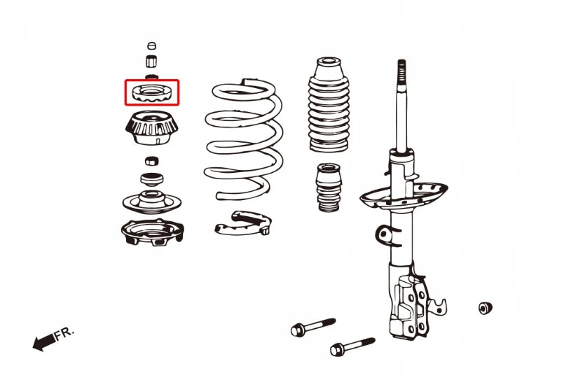 Hardrace FRONT REINFORCED TOP MOUNT - HONDA - FITS MULTIPLE MODELS (0050162)
