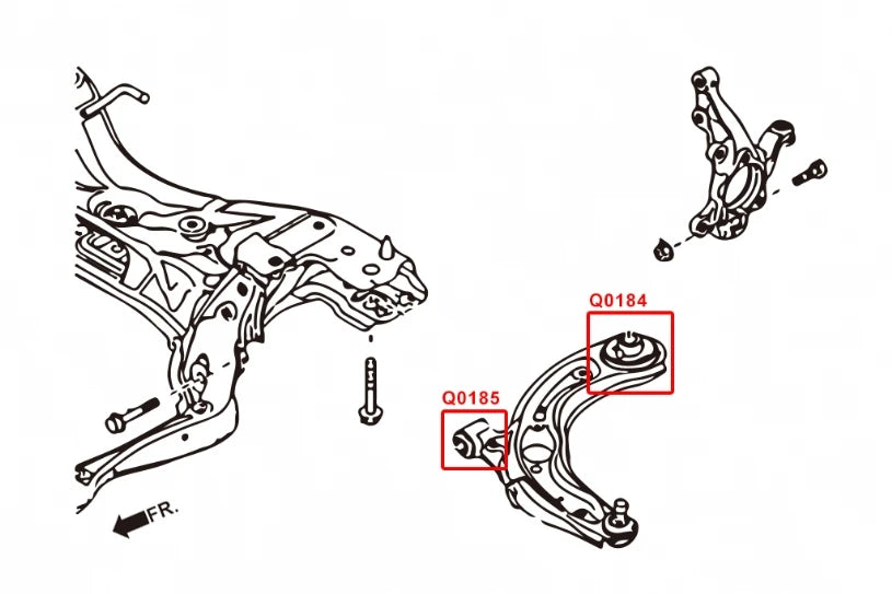 Hardrace FRONT LOWER ARM - FRONT BUSHING MAZDA 2, CX-3 (0050410)