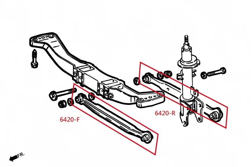 Hardrace REAR LATERAL REAR ARM ALFA ROMEO 147, 156, GT (0050836)