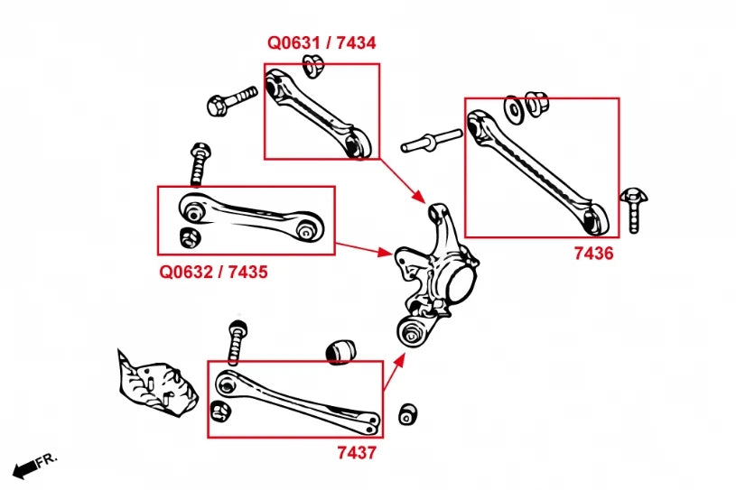 Hardrace REAR UPPER FRONT ARM ADJUSTABLE - BMW - FITS MULTIPLE MODELS (0070127)