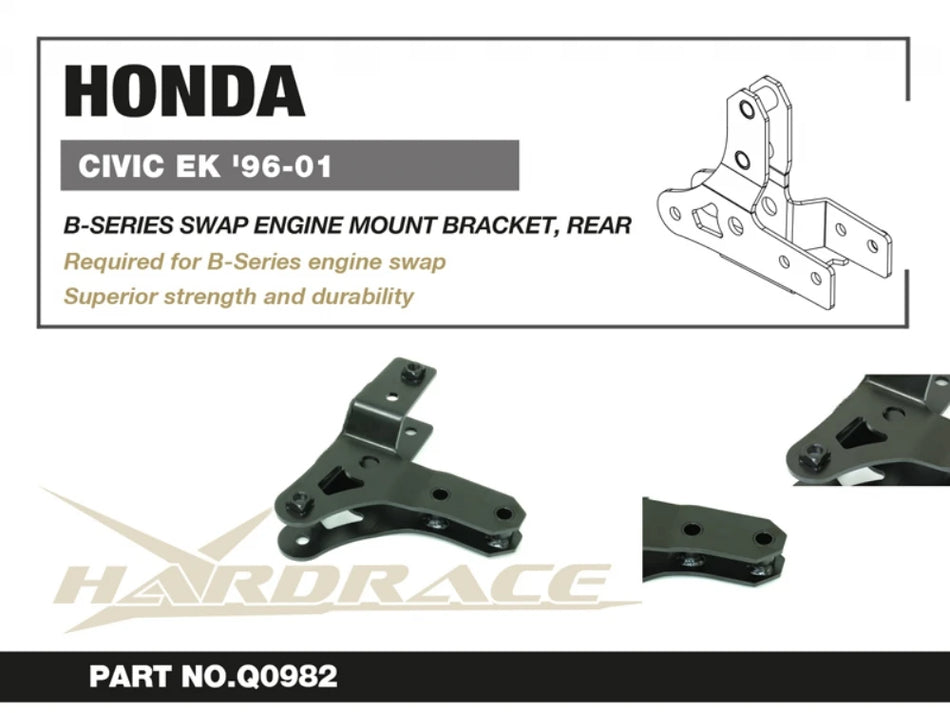 Hardrace B-SERIES SWAP ENGINE MOUNT BRACKET - REAR HONDA CIVIC (0070369)