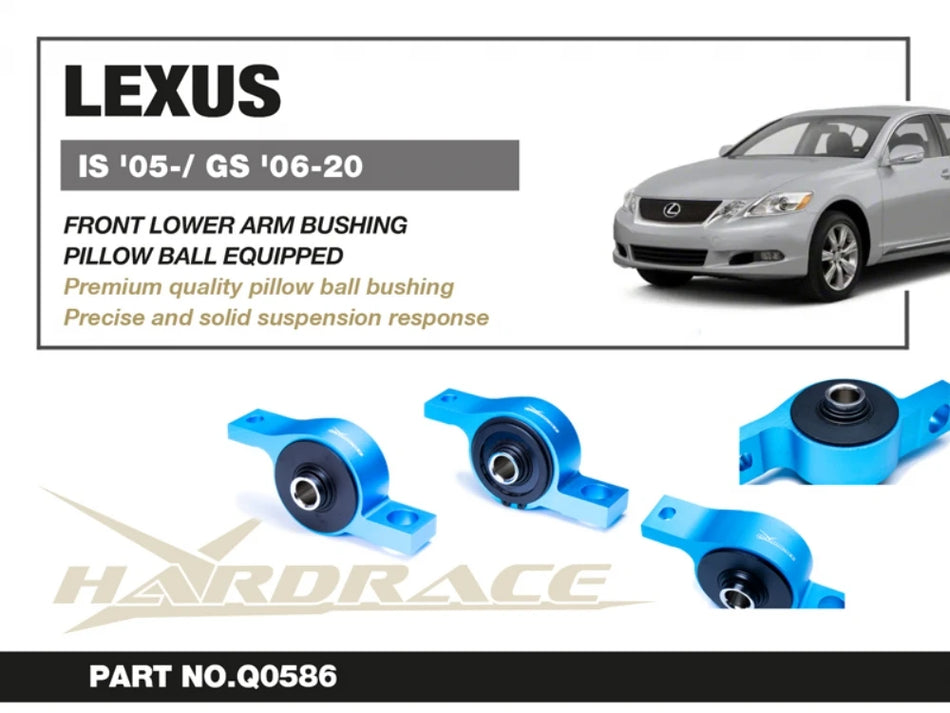 Hardrace LEXUS IS/GS 06-20/MARK X/CROWN 03-18 FRONT LOWER ARM BUSH PILLOW BALL 2PCS/SET (0070578)