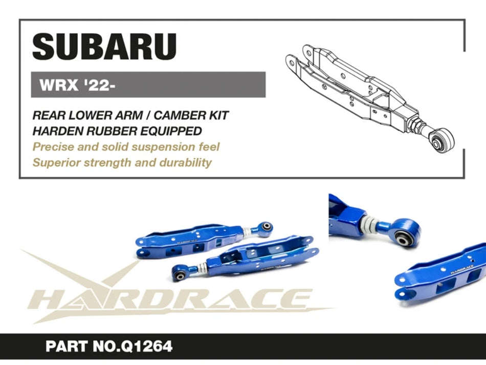 Hardrace SUBARU WRX 22- REAR LOWER CONTROL ARM /CAMBER KIT (HARDEN RUBBER) - 2PCS/SET (0070765)