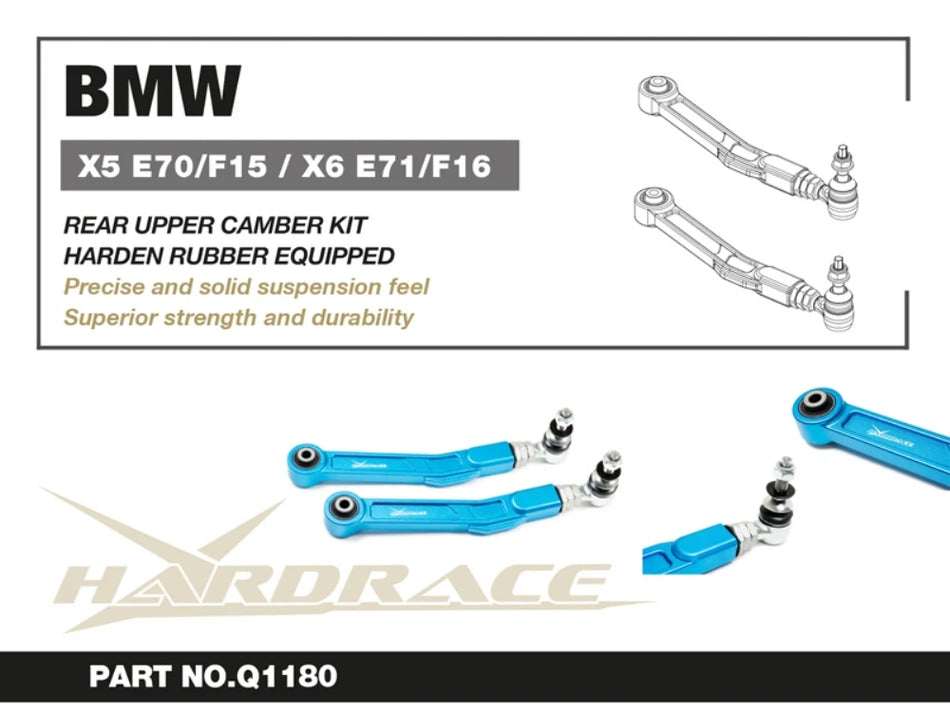 Hardrace BMW X5 E70/F15 / X6 E71/F16 REAR UPPER CAMBER KIT (HARDEN RUBBER) - 2PCS/SET (0070783)