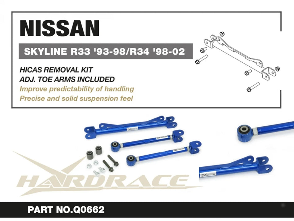 Hardrace NISSAN SKYLINE R33 93-98/R34 98-02 HICAS REMOVAL KIT - 5PCS/SET (0070785)