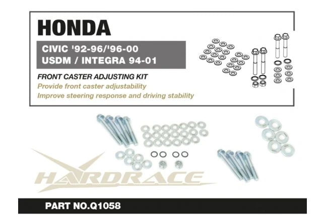 Hardrace CIVIC/INTEGRA FRONT CASTER ADJUSTING KIT 32PCS/SET CASTER +0-+25° (0070835)