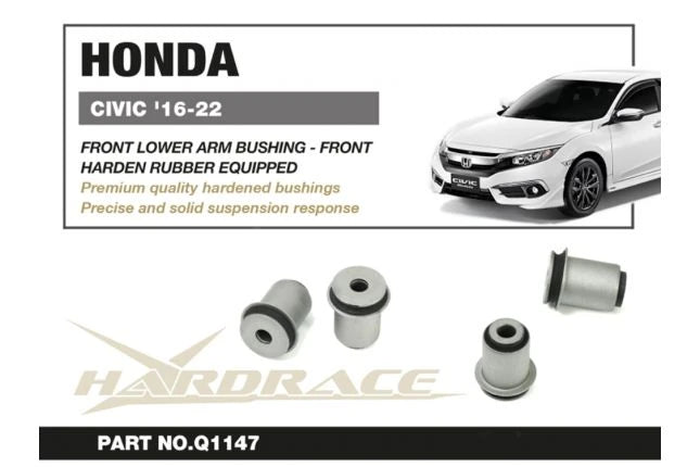 Hardrace HONDA CIVIC 16-22 FRONT LOWER ARM BUSHING, FRONT (HARDEN RUBBER) - 2PCS/SET (0070849)