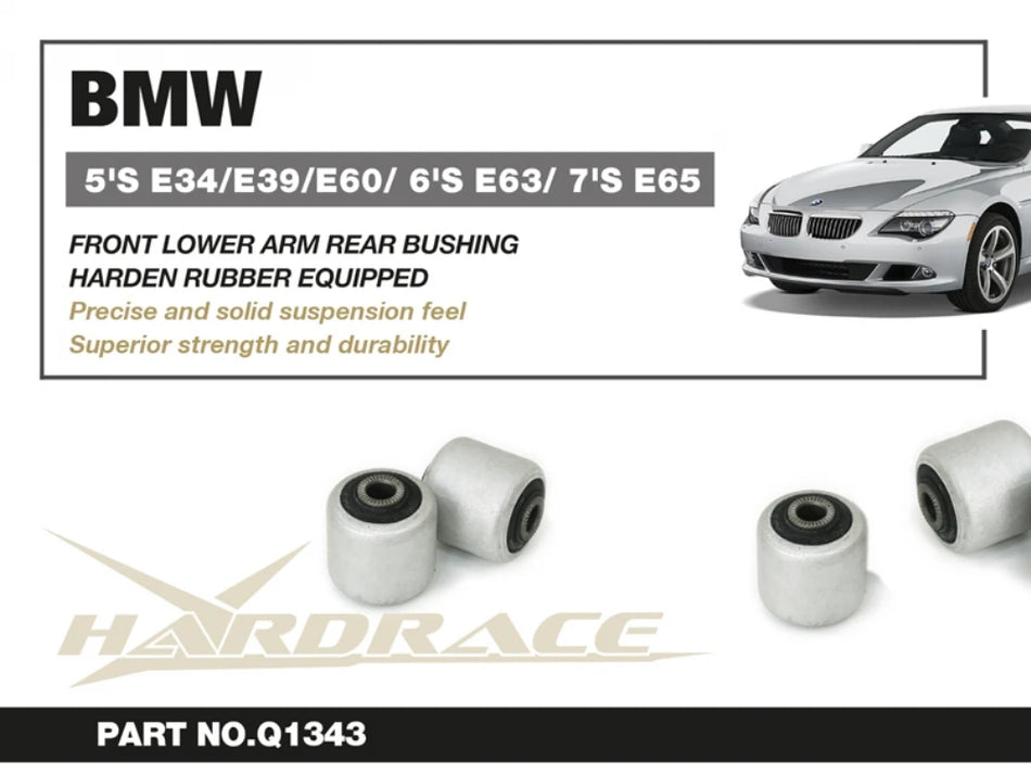 Hardrace BMW 5S E39/E60/6S E63/7S E65 FRONT LOWER-REAR ARM BUSHING HARDEN RUBBER 2PCS/SET (0070969)