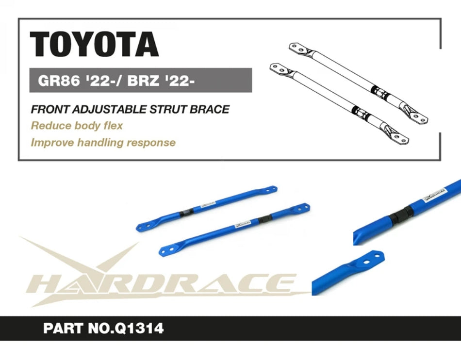 Hardrace FRONT STRUT BRACE TOYOTA 86, SUBARU BRZ (0073530)