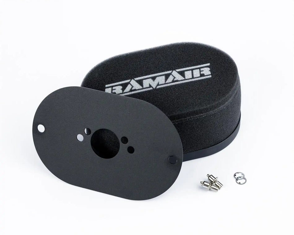 Ramair Carburettor Foam Air Filter with Baseplate to fit SU HS2 1.25in (32mm Mini Offset) - 40mm Internal Height