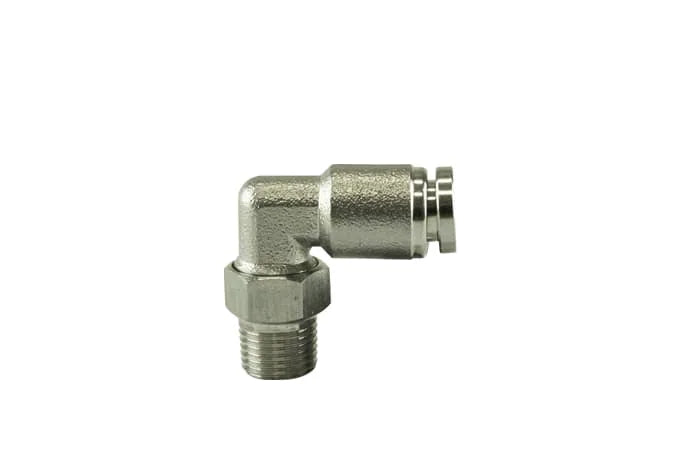 Turbosmart 1/8" NPT 90Deg Pushloc Fitting - SS - 1/4" [TS-0550-3054]