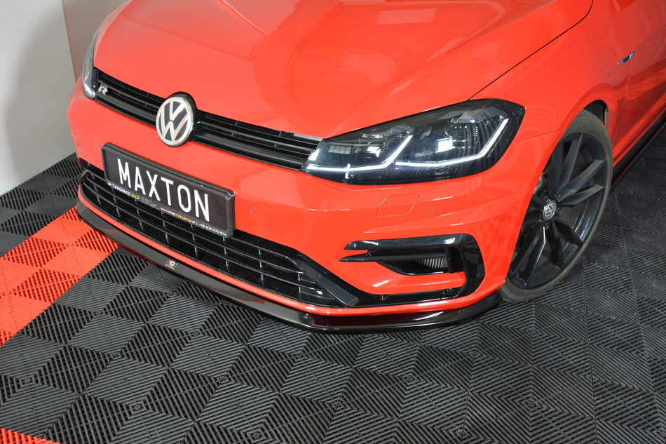 Maxton Front Splitter V.6 VW Golf 7 R / R-Line Facelift CARBON LOOK