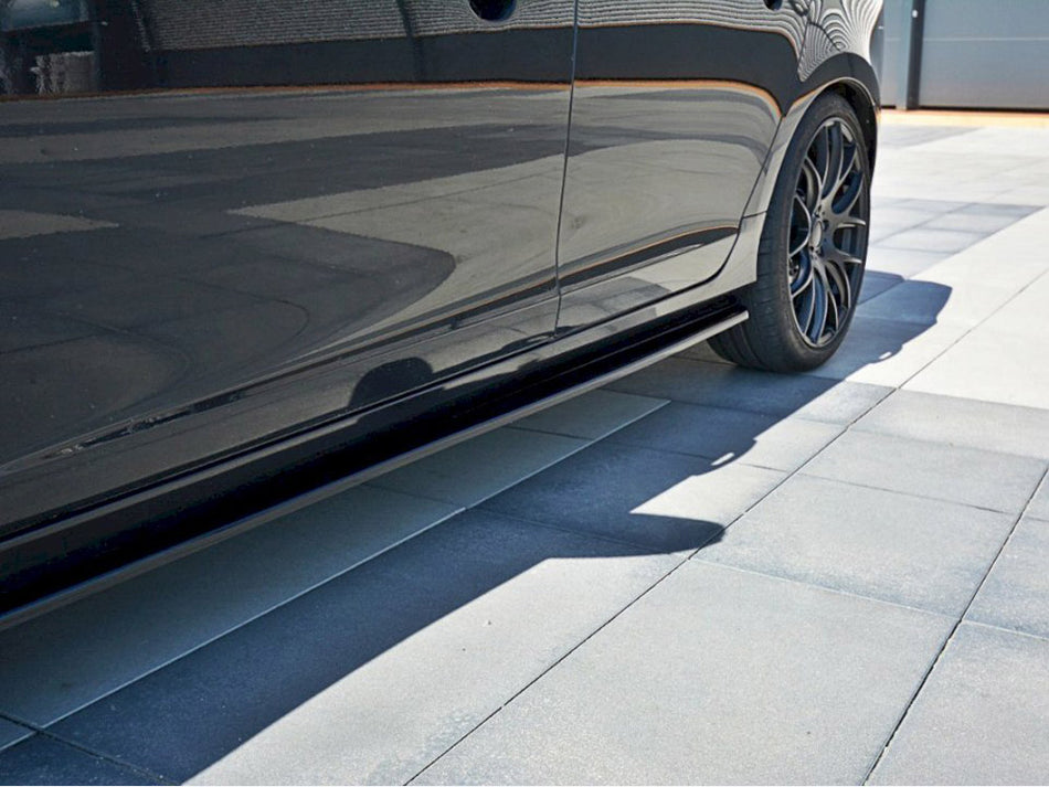 Maxton Side Skirts Diffusers Volvo V60 Polestar Facelift - Carbon Look