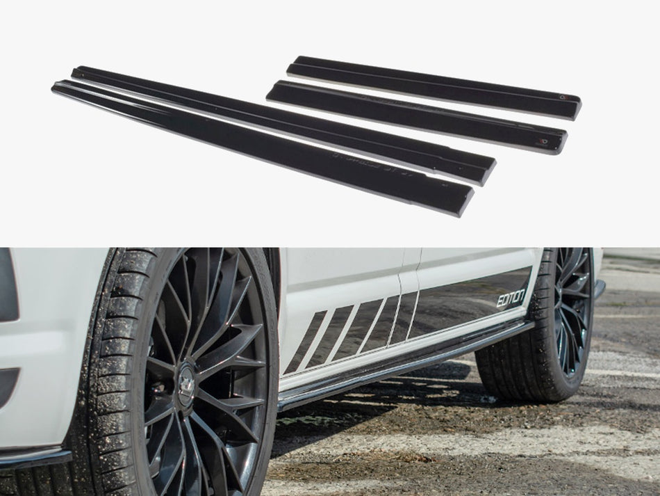 Maxton Side Skirts Diffusers VW T6 - Carbon Look