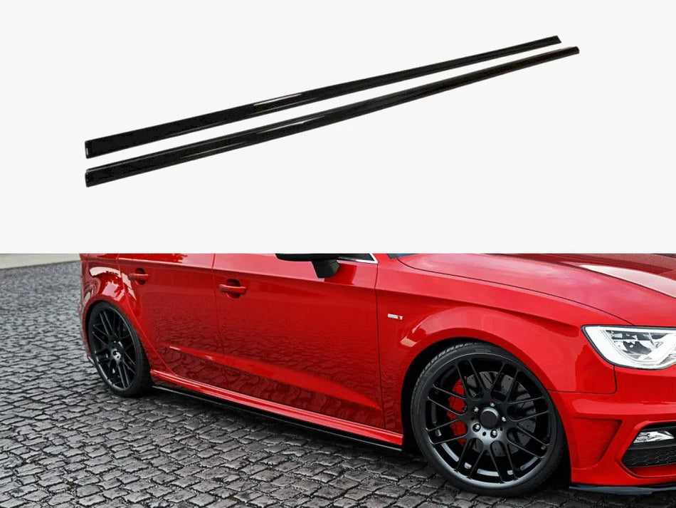 Maxton Side Skirt Diffusers V.1 Audi S3 / A3 S-Line Sportback 8V / 8V Facelift