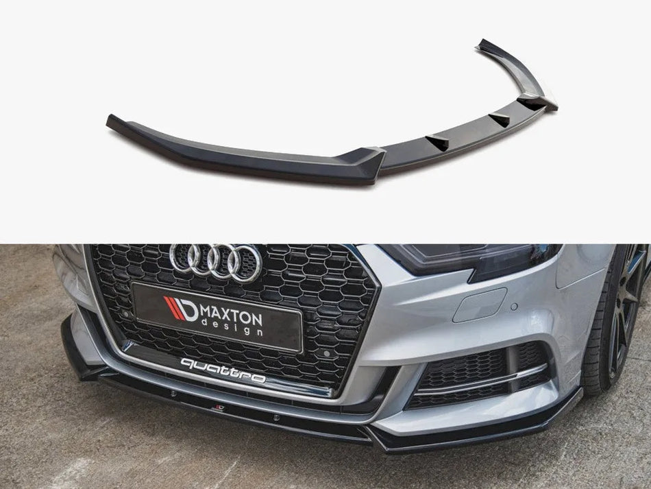 Maxton Front Splitter V.3 Audi S3 / A3 S-Line 8V Facelift Sedan (2016-2020)